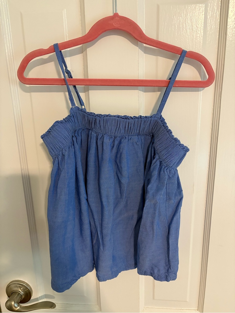 H&M Blue Smocked Strap Tank Top for Girls, Size 10, H&M